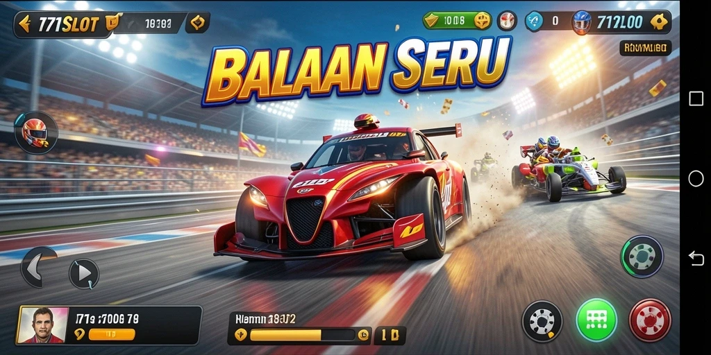 Tampilan menarik dari gameplay balapan di 171SLOT.