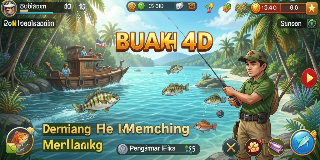 Tampilan gameplay memancing BUAH4D yang menakjubkan dan mendebarkan.