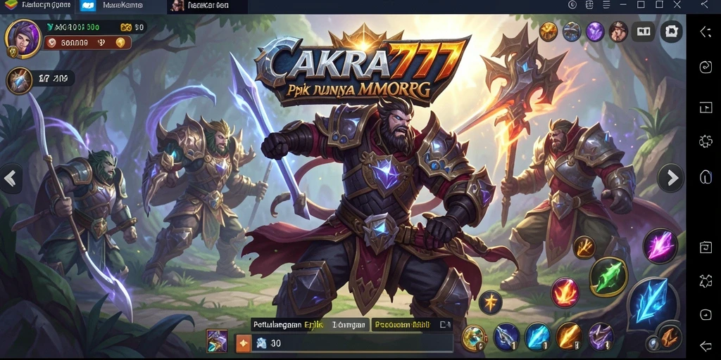 Gameplay seru dan menarik di CAKRA777 MMORPG.