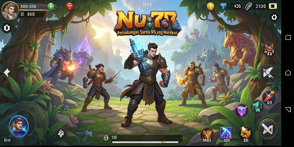 Tampilan gameplay NV77 yang memikat dengan petualangan RPG yang mendebarkan.
