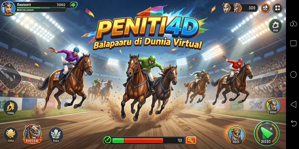Gameplay Racing yang mendebarkan dan seru di PENITI4D.