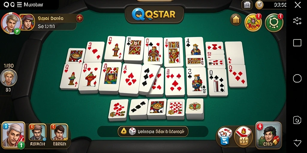Tampilan gameplay QQSTAR yang menarik dalam permainan Domino.